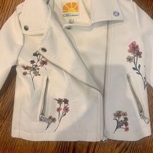 C&C California Girls Floral Leather Jacket